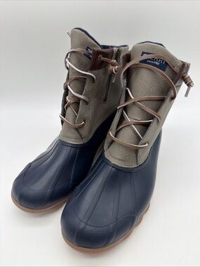 Sperry Women's Rainboots Syren Gulf Ankle Duck Boots Grey Sz 9 Rubber STS80525
